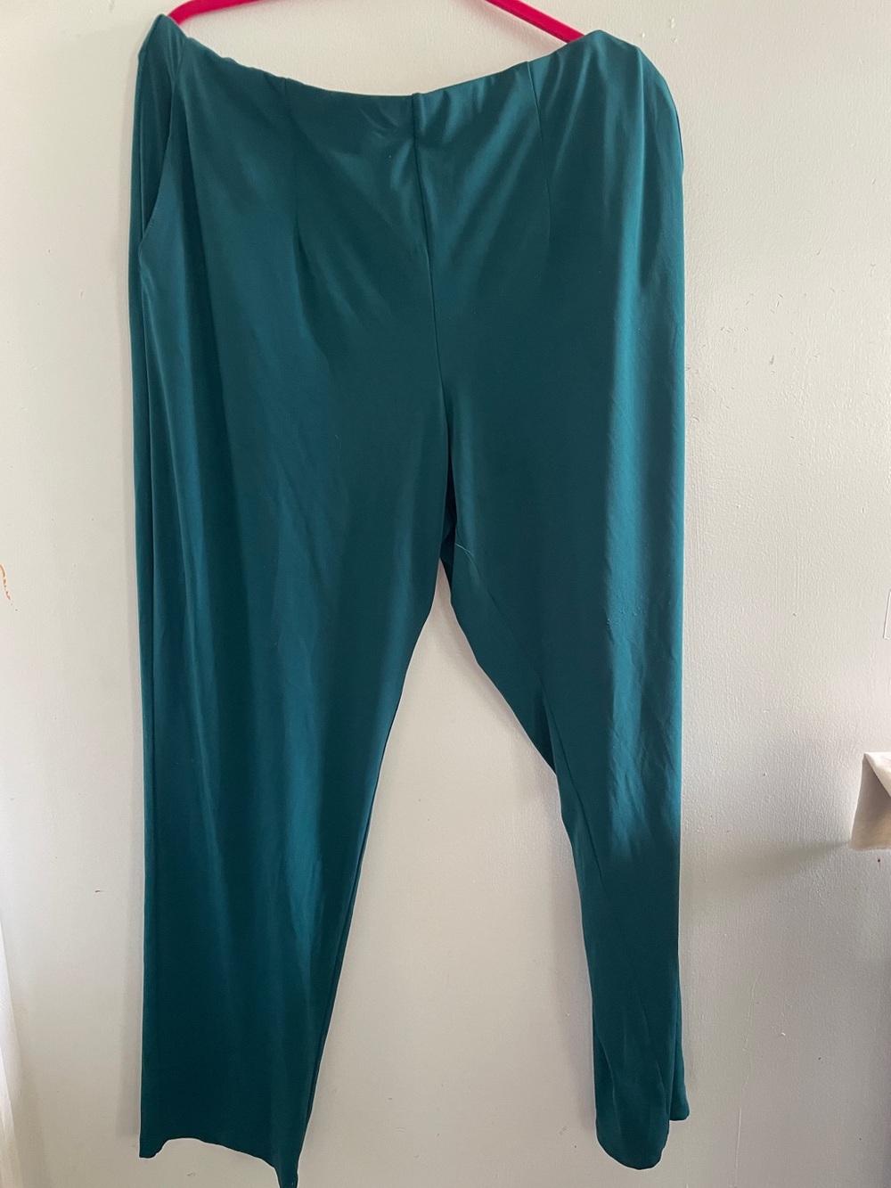 Susan Graver Teal Stretch Wide-Leg Pants